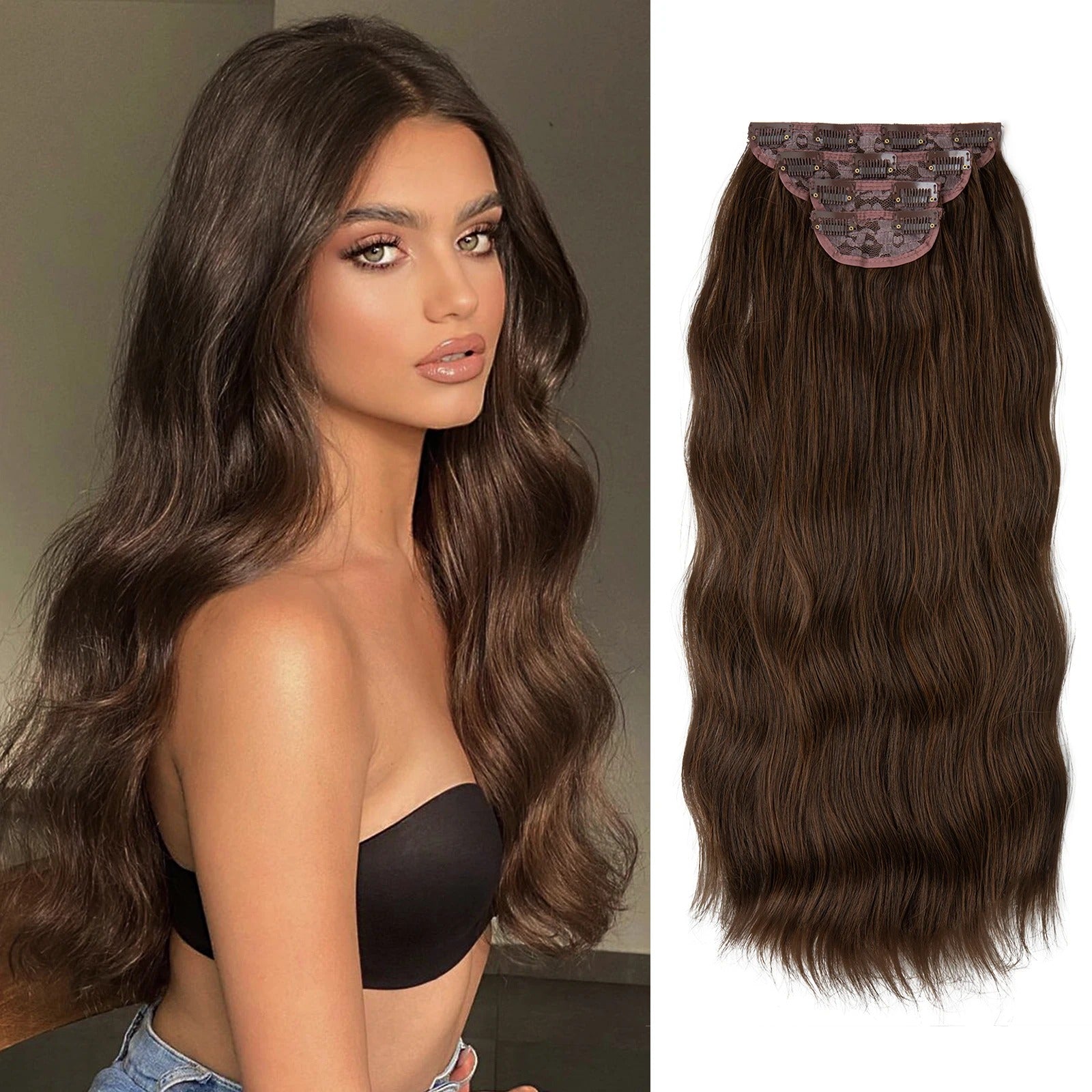 4pcs Clip In Extensions 22" Full Hair Set