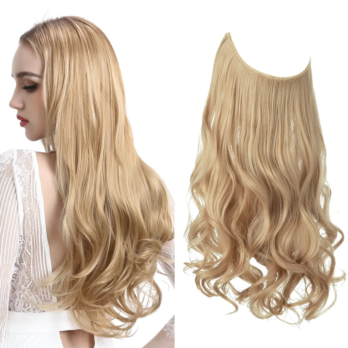 Wavy Halo Hair Extensions